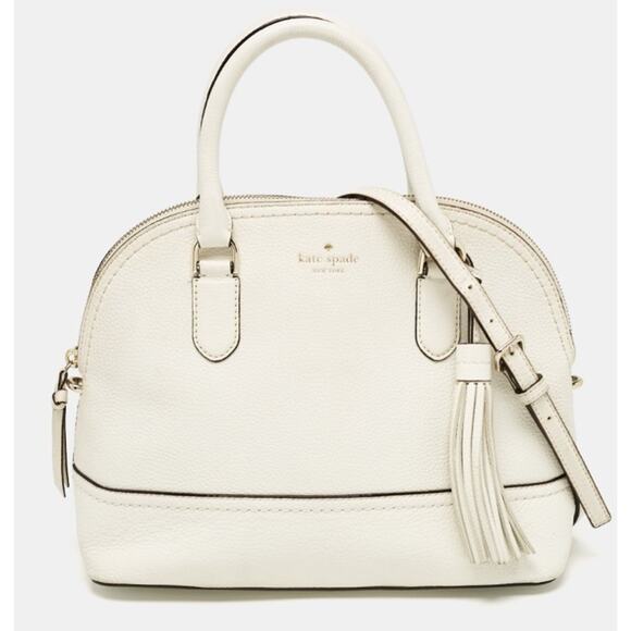 kate spade new york Handbags - Kate Spade McCall Street Carli Tassel Satchel Crossbody Bag White Classic